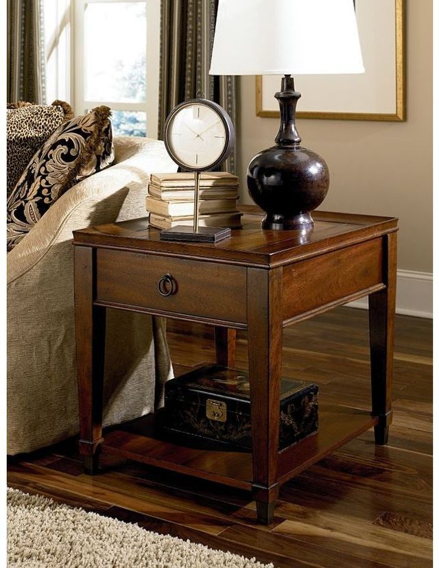Hammary Sunset Valley Brown Rectangular Drawer End Table-2
