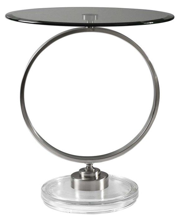 Uttermost® Dixon Brushed Nickel Accent Table