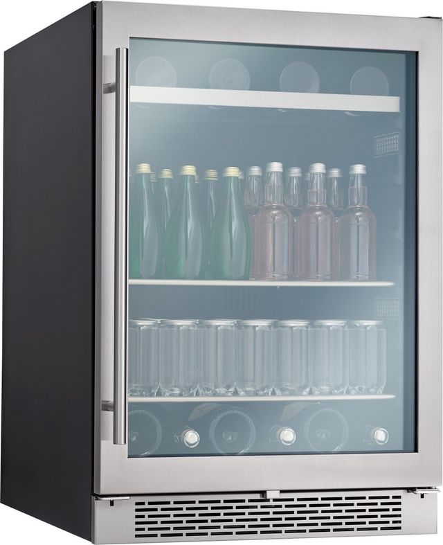 King's Bottle 24'' Stainless Steel Undercounter Beverage Center With 4.34 Cu. Ft. Capacity