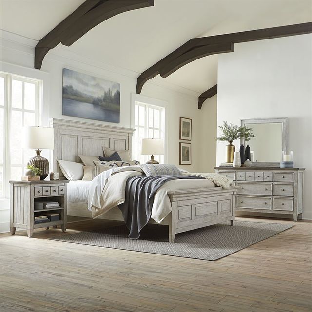 Liberty Furniture Heartland Antique White 5Piece Queen Bedroom Set