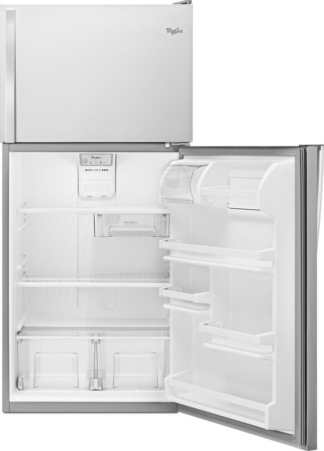Whirlpool® 18.3 Cu. Ft. Monochromatic Stainless Steel Top Freezer Refrigerator 16