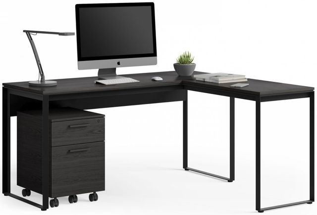 BDI Linea™ Charcoal Stained Ash Work Desk 4