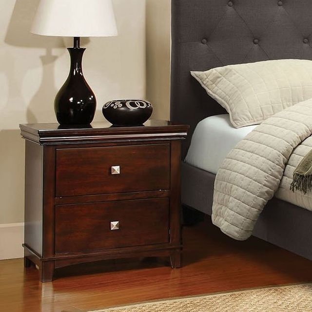 Furniture of America® Spruce Brown Cherry Nightstand-1