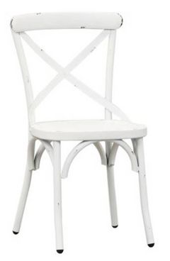 Liberty Vintage Antique White X Back Side Chair