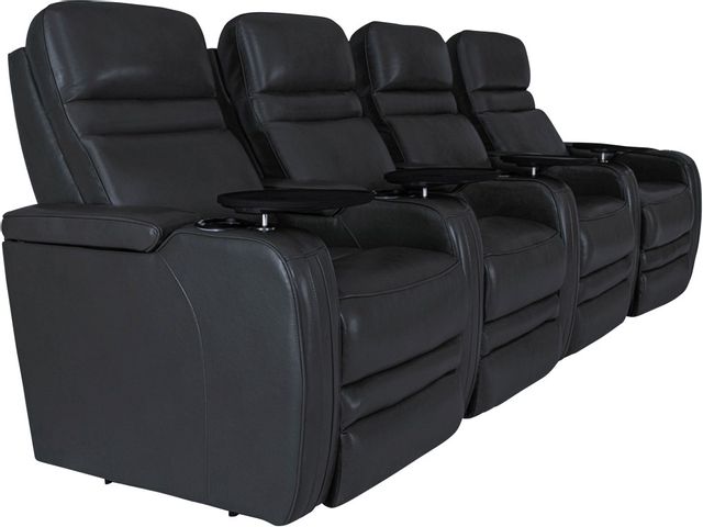 RowOne Cortés Home Entertainment Seating Black 4-Chair Straight Row 2