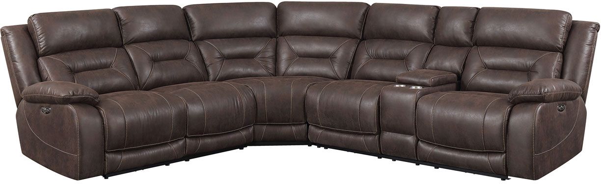 Steve Silver Co.® Aria Saddle Brown 3-Pieces Power Reclining Sectional