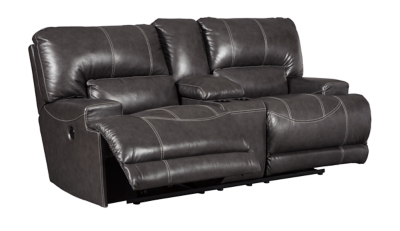 Signature Design by Ashley® McCaskill Leather Power Reclining Loveseat with Console