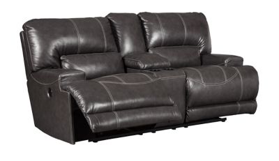 Signature Design by Ashley® McCaskill Gray Power Reclining Loveseat with Console-0