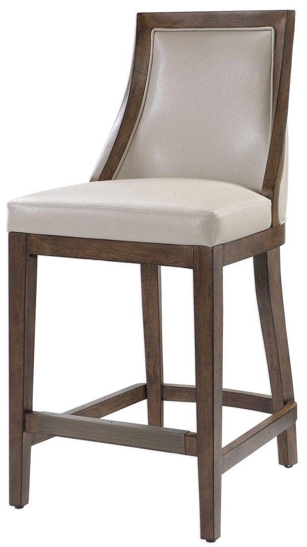 Uttermost® Purcell Cappuccino Counter Height Stool-1