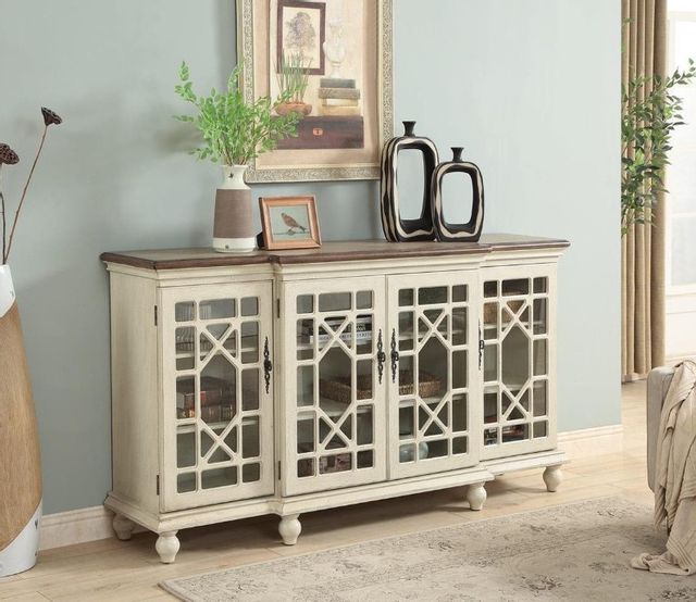 Coast2Coast Home™ Accents by Andy Stein Brown/Mills Textured Ivory Media Credenza 4