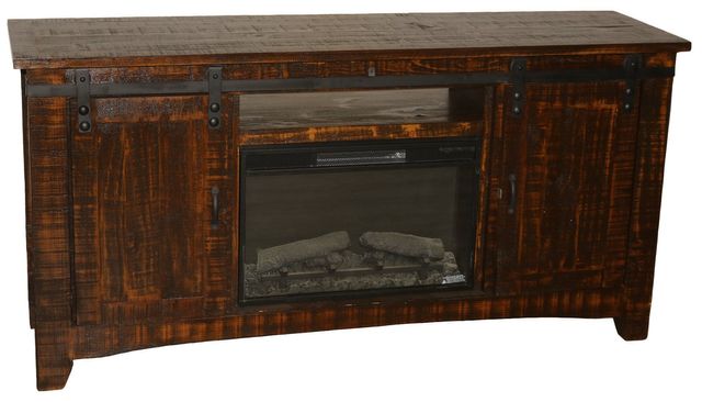 MILLION DOLLAR RUSTIC 70" TV STAND WITH ELECTRIC FIREPLACE