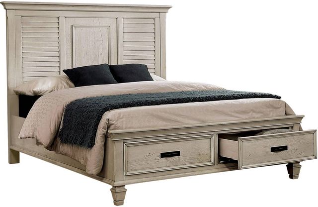 Coaster® Franco Antique White Queen Storage Bed