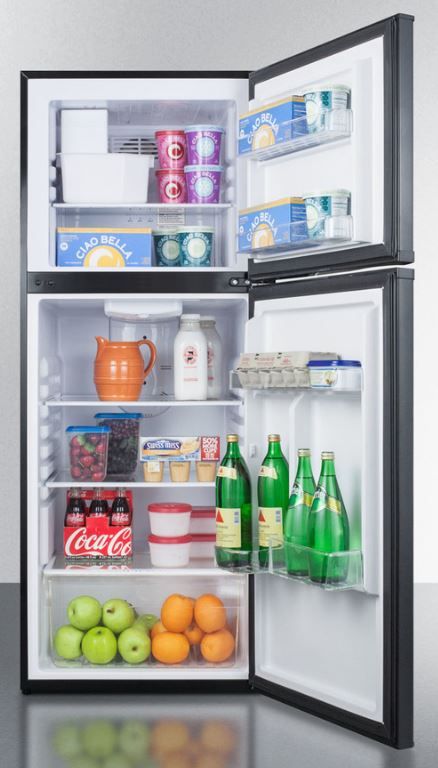 Summit® 9.8 Cu. Ft. Top Freezer Refrigerator-Black 1