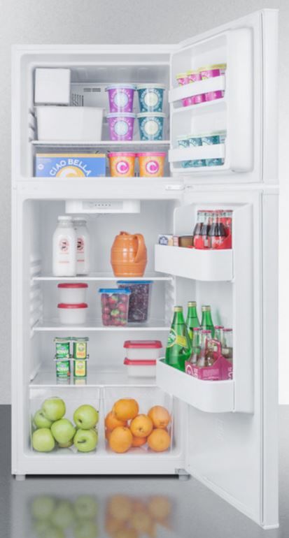 Summit® 9.9 Cu. Ft. White Top Freezer Refrigerator 1