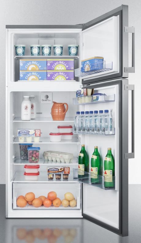 Summit® 12.6 Cu. Ft. Stainless Steel Counter Depth Top Freezer Refrigerator-1