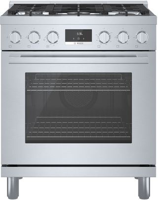 Bosch 800 Series 30" Stainless Steel Industrial Style Natural Gas Range
