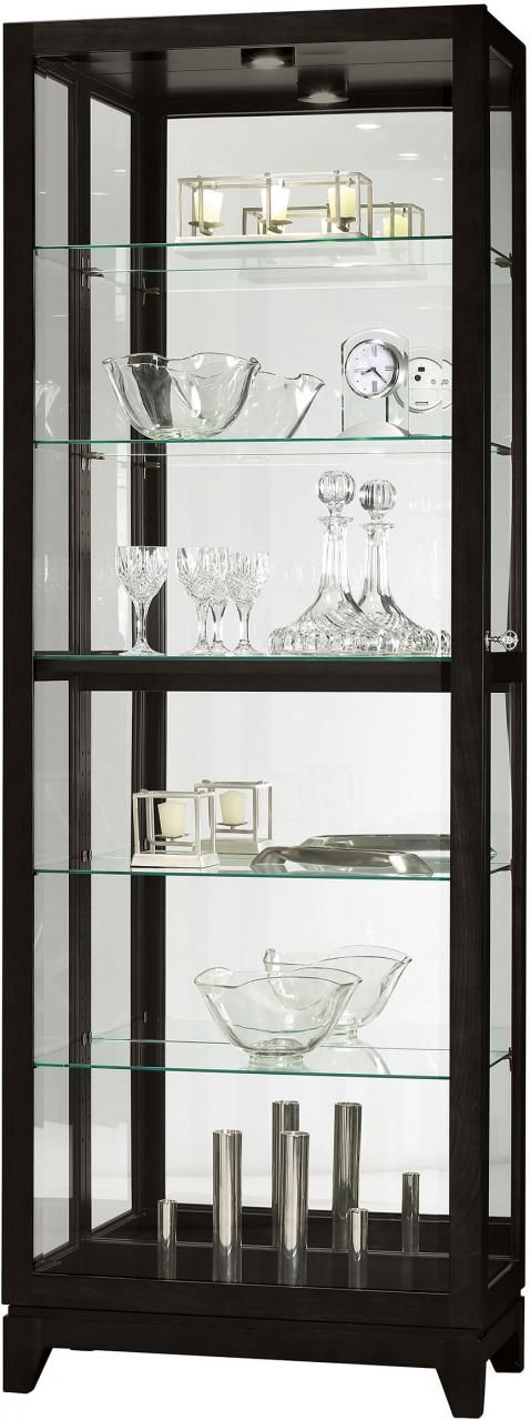 Howard Miller® Luke IV Black Satin Curio Cabinet