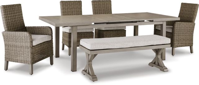 Signature Design by Ashley® Beach Front Beige Outdoor Dining Table 3