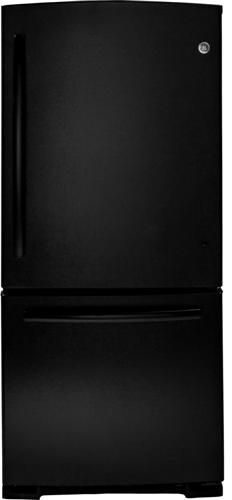 GE 20.3 Cu. Ft. Bottom Freezer Refrigerator-Black
