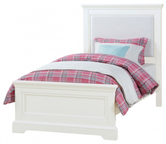 Winners Only® Tamarack White Twin Upholstered Bed