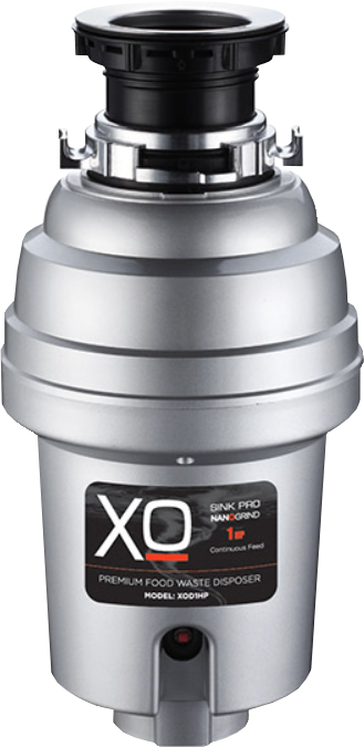 XO 1 HP Continuous Feed Stainless Steel Garbage Disposer