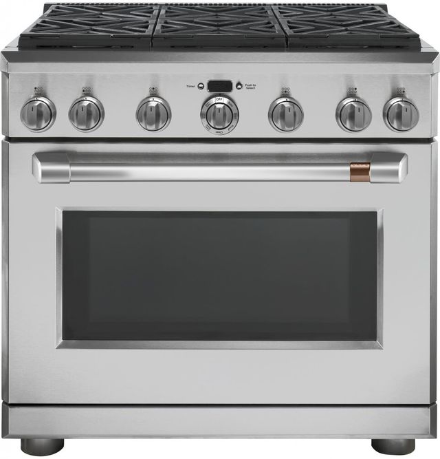 Café™ 36" Stainless Steel Professional Style Dual Fuel Range 0