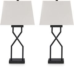 Signature Design by Ashley® Brookthrone Set of 2 Black Table Lamp