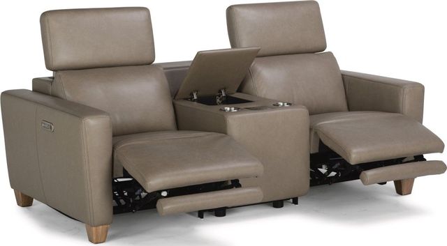 Flexsteel® Astra Brown Power Reclining Sectional with Power Headrests 0