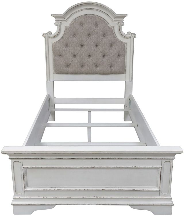Liberty Furniture Magnolia Manor Antique White Youth Twin Upholstered Bed