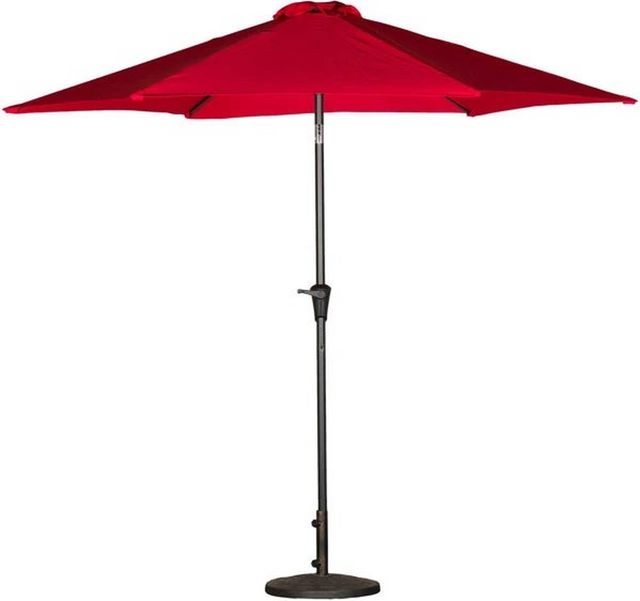 GatherCraft Red 9' Crank & Tilt Umbrella-0