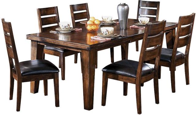 Signature Design by Ashley® Larchmont Burnished Dark Brown Dining Table  4