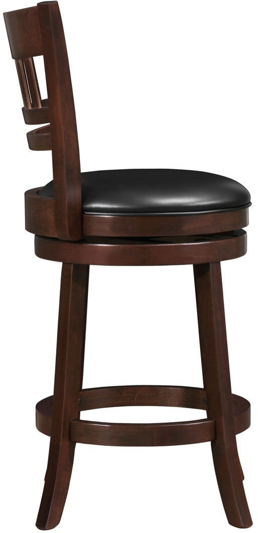 Homelegance® Edmond Dark Cherry Swivel Counter Chair-2
