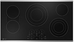 GE Profile™ 36" Black/Stainless Steel Built-In Electric Cooktop