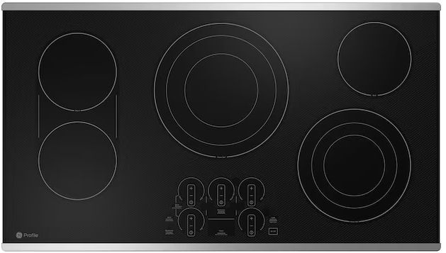 GE Profile™ 36" Black/Stainless Steel Built-In Electric Cooktop 20