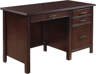 Coaster® Daryll Red Brown 4-Drawer Office Desk With Outlet