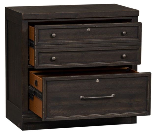 Liberty Furniture Harvest Home Black Bunching Lateral File Cabinet-2