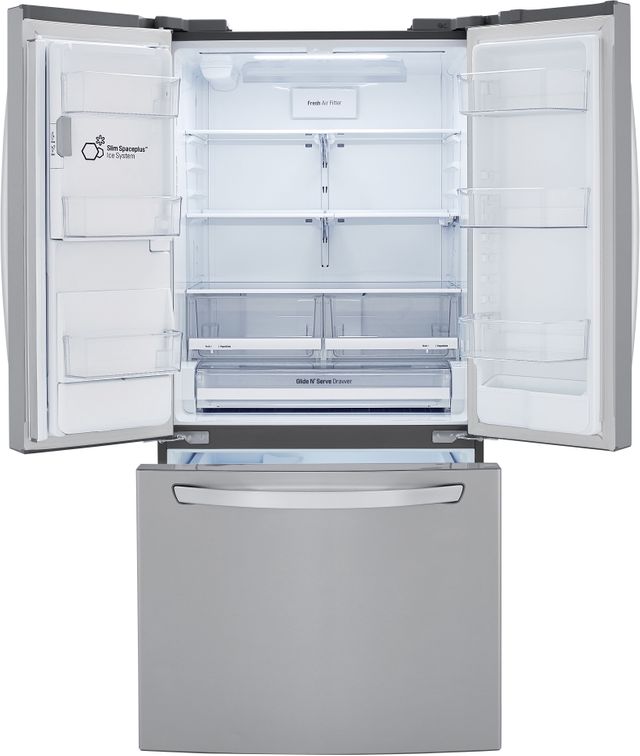 Réfrigérateur à portes françaises de 33 po LG® de 24,5 pi³ - Acier inoxydable résistant aux traces de doigts 1