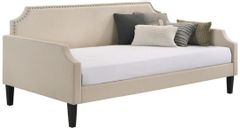 Coaster® Olivia Taupe Upholstered Twin Daybed with Nailhead Trim