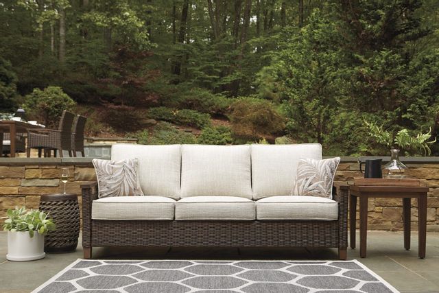 Signature Design by Ashley® Paradise Trail Medium Brown Sofa with Cushion 4