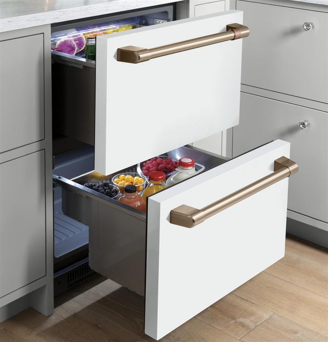 Café™ 5.7 Cu. Ft. Matte White Refrigerator Drawers 5