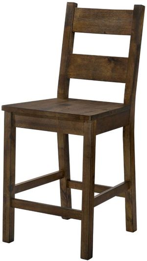 Furniture of America® Kristen II Rustic Oak 2-Piece Counter Height Side Chair Set