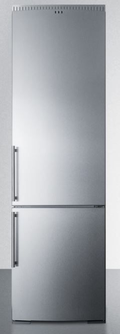 Summit® 12.5 Cu. Ft. European Counter Depth Bottom Freezer Refrigerator-Stainless Steel