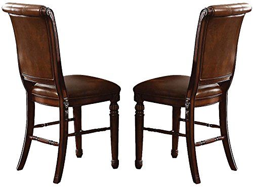 ACME Furniture Winfred 2-Piece Cherry Counter Chairs