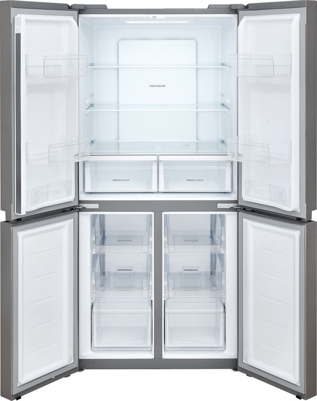 Frigidaire® 17.4 Cu. Ft. Brushed Steel Counter-Depth 4-Door French Door Refrigerator 1