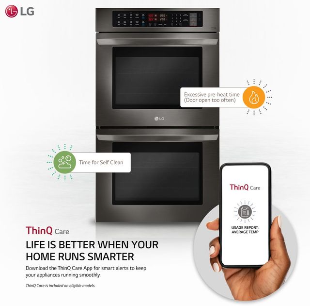 LG 30" Black Stainless Steel Double Electric Wall Oven-2