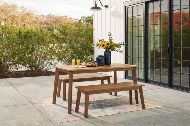 Signature Design by Ashley® Janiyah 3-Piece Light Brown Outdoor Dining Set-3