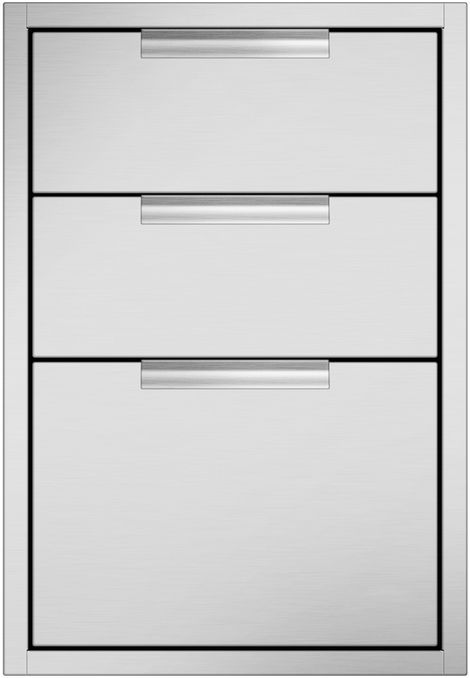DCS 21" Brushed Stainless Steel Tower Drawer Triple