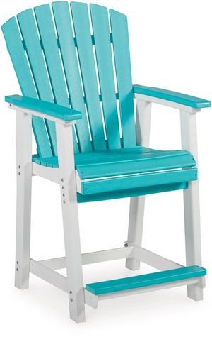 Signature Design by Ashley® Eisely Turquoise Outdoor Counter Height Bar Stool