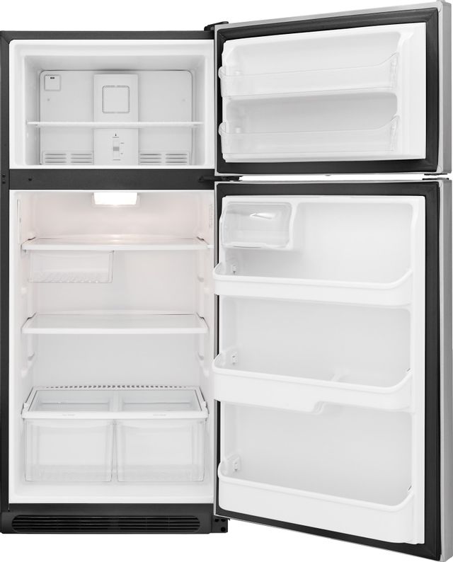Frigidaire® 20.5 Cu. Ft. Top Freezer Refrigerator-Stainless Steel 2