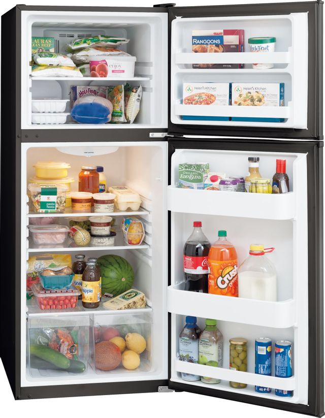 Frigidaire® 12 Cu. Ft. Top Freezer Apartment Size Refrigerator-Black 4